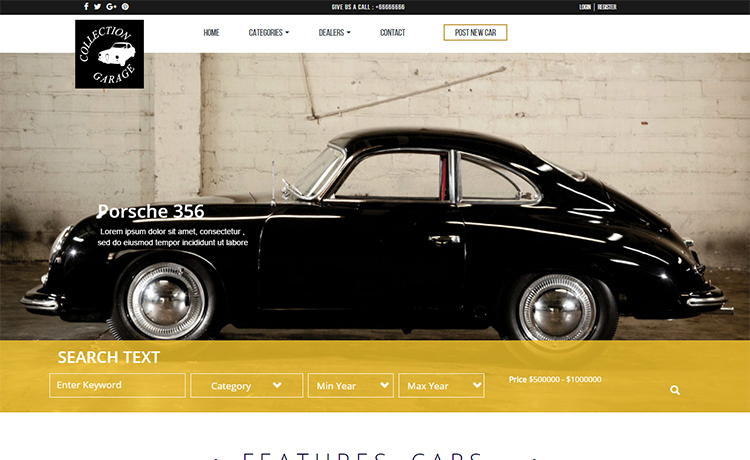 免费 CSS3 Bootstrap5车库停车位租车租赁响应式模板自适应HTML5网站模板免费下载