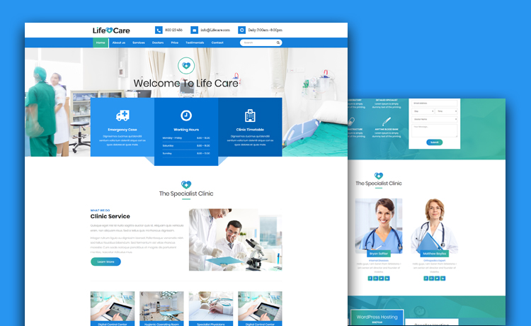 独特包装最新的技术免费Bootstrap 5医疗医院诊所牙科医生网站模板自适应HTML5网站模板免费下载