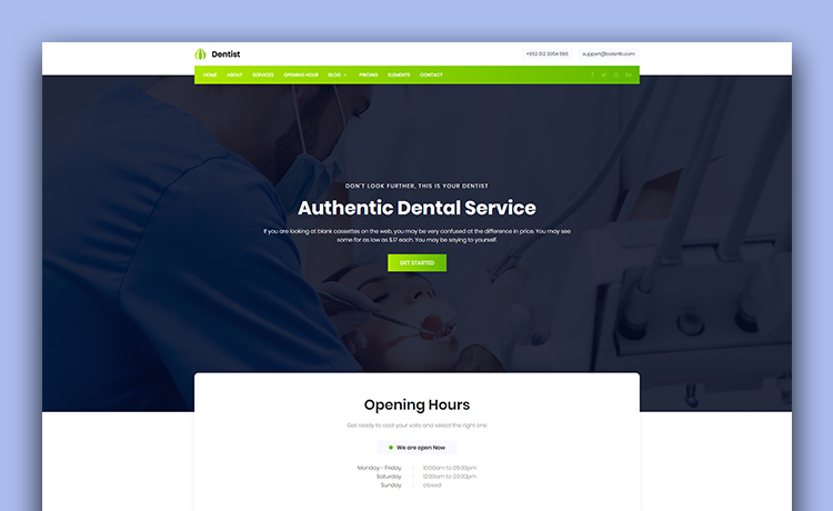 色彩丰富免费Bootstrap 5牙医门诊所医学营养学家健康医院模板自适应HTML5网站模板免费下载